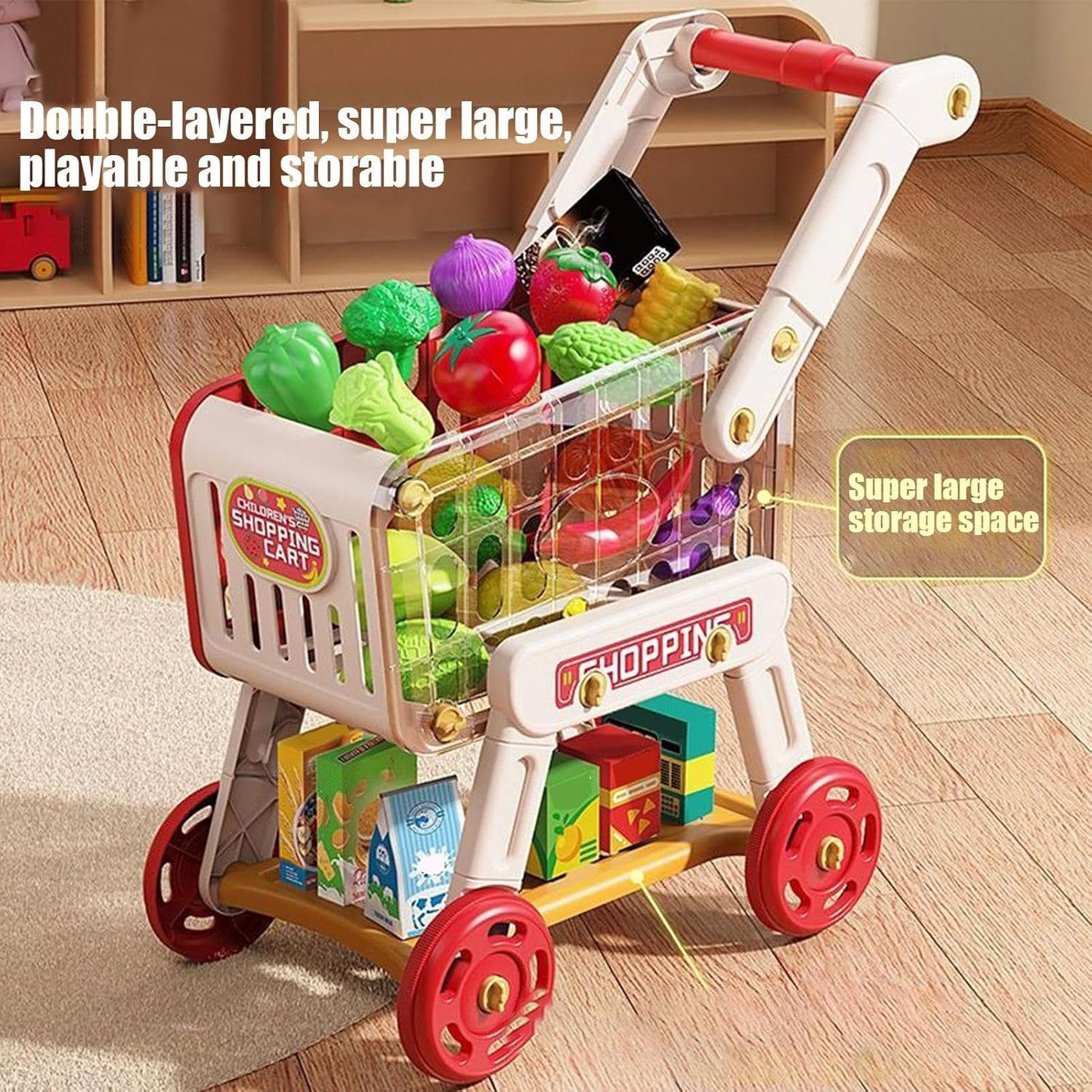 Shopping Cart for Kids - Children's Cart Toy Accessories