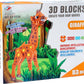 Giraffe 3D Block Set for Kids - 83 Pieces
