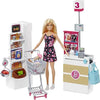 Barbi Doll In Super Market With Shopping Cart