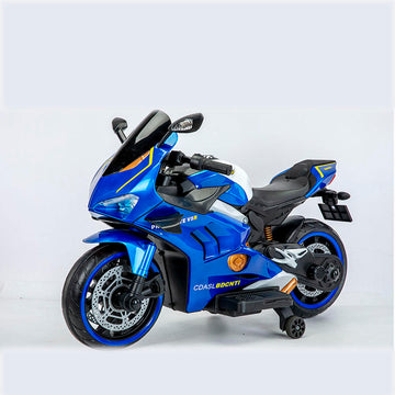 Kids Electric Bike with Colorful Ambient Light | Blue