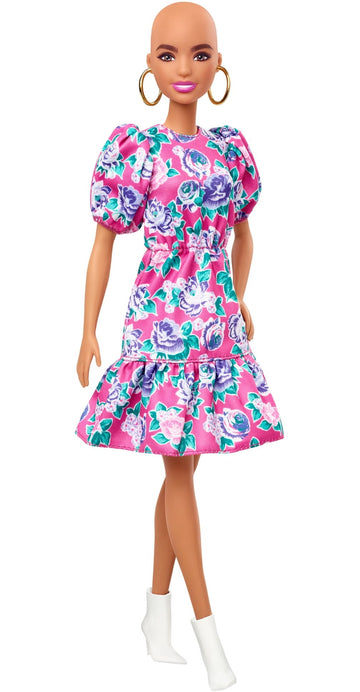 Barbie Fashionistas Doll  with No-Hair Look & Floral Dress