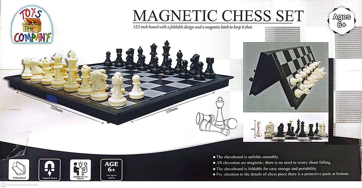 Magnetic Chess Set - 12.5 inch Foldable Board for Ages 6+