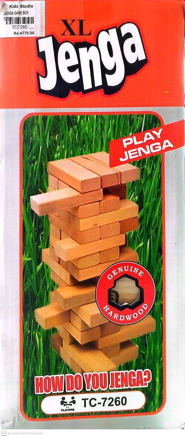 Jenga Classic Game with Hardwood Blocks, Stacking Tower Game