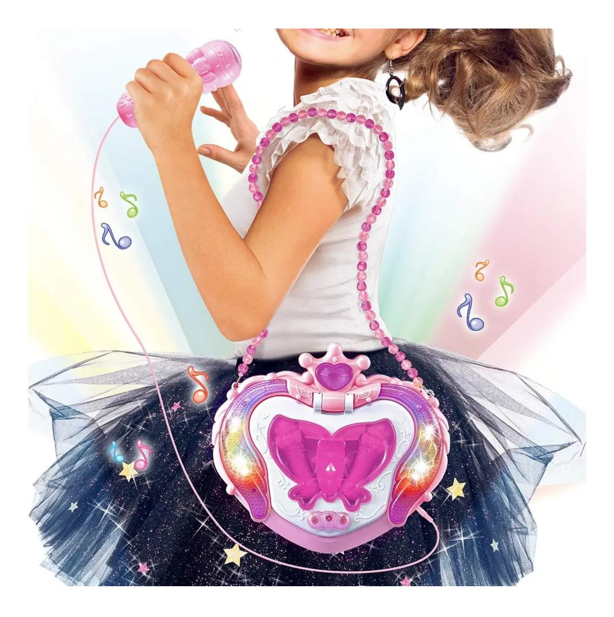 Karaoke Toy with Double Stand, Lights and Sound