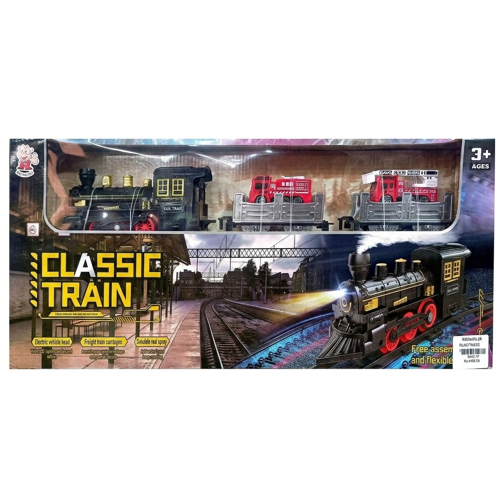 Classic Train Electric Toy Set – Freight Train with Carriages - 5822-1P