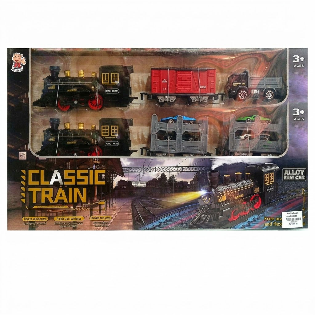 Classic Train – Electric Train Set with Alloy Mini Cars - 5813-1P