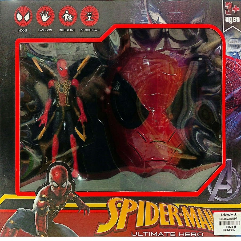 Spider-Man Ultimate Hero Mask &amp; Figure Set - 0812B-4B