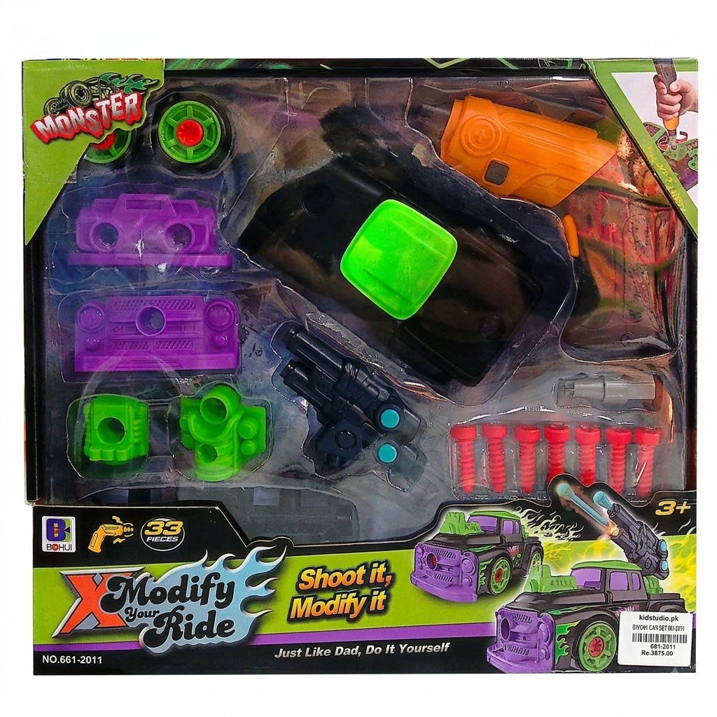 X Modify Your Ride – DIY Monster Car Toy Set - 661-2011