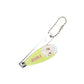 Farlin baby nail clipper with widened green holder and attached chain