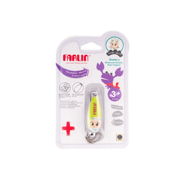 Farlin Doctor J widened holder nail clipper in retail packaging for babies 3 months plus
