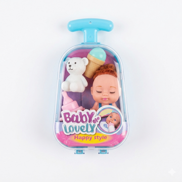 Baby Lovely Happy Doll in a Suitcase