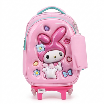 3D Trolly School Bag