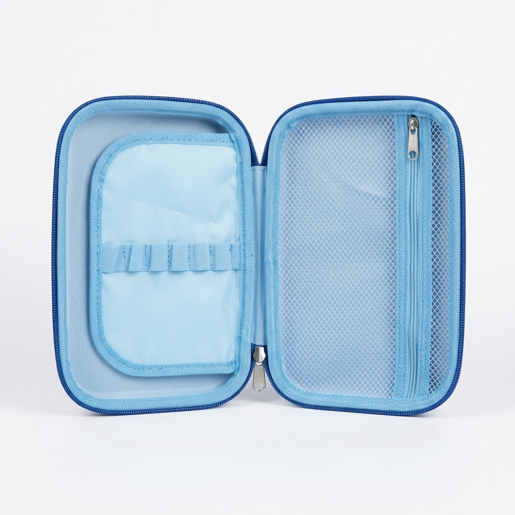Spider-Man Blue Pencil Case for Boys - 3D School Pouch