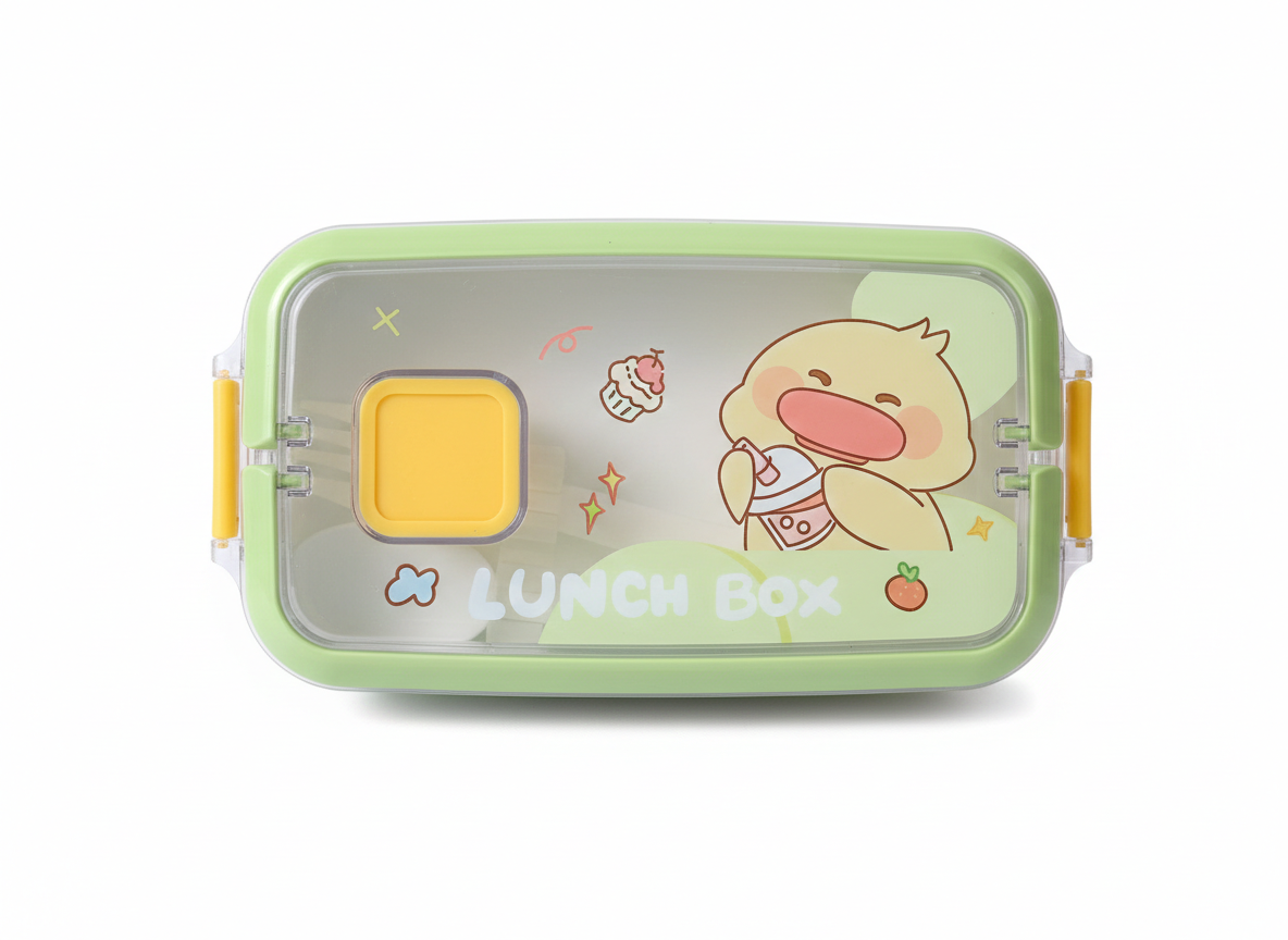 Plastic Lunch Box With Cutlery