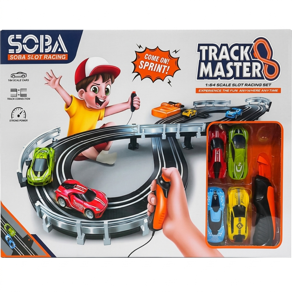 1/64 Scale Slot Car Track Toys 7M Length Long Track Set of Slot Car Set