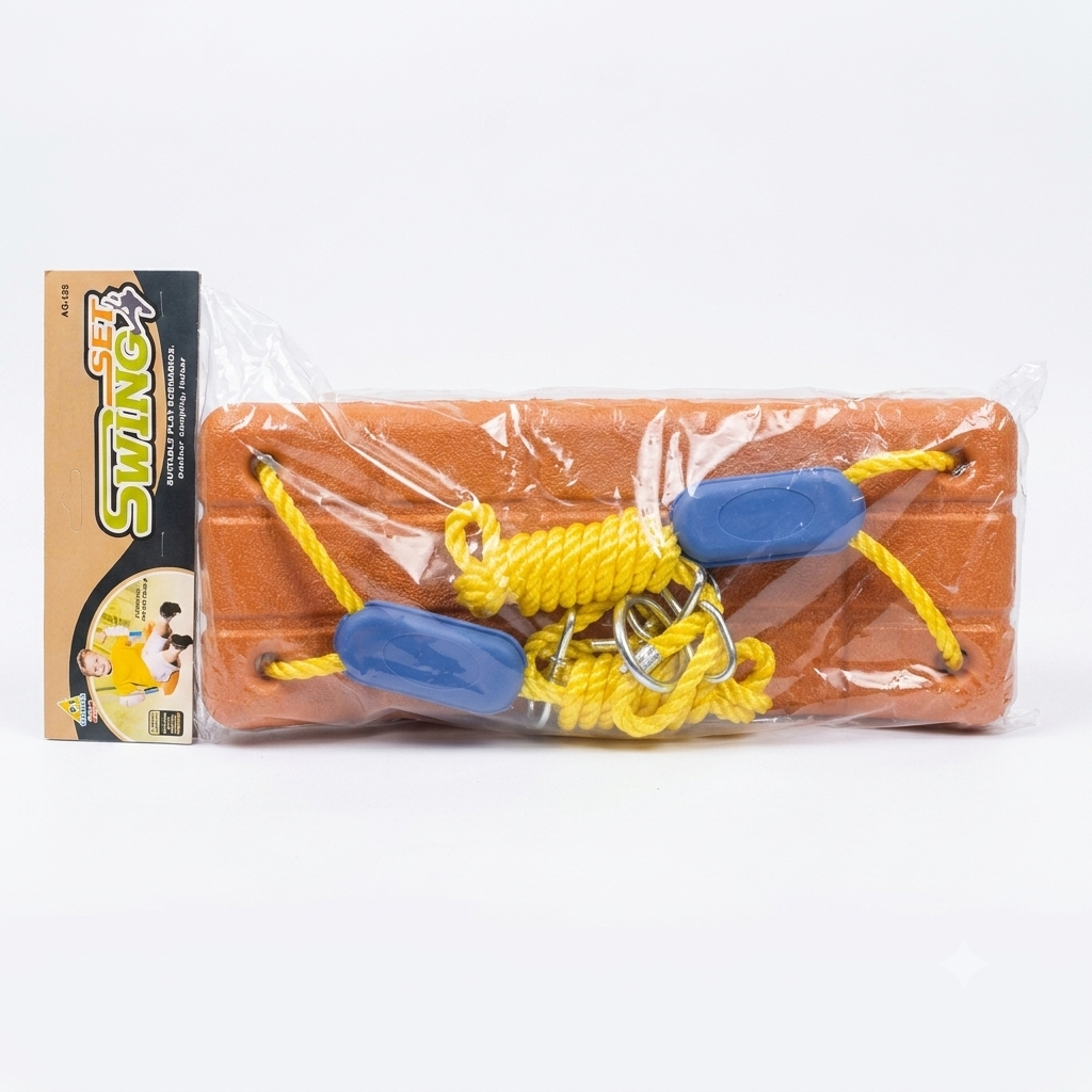 Kids Plastic Swing Seat Set with Rope for Indoor & Outdoor