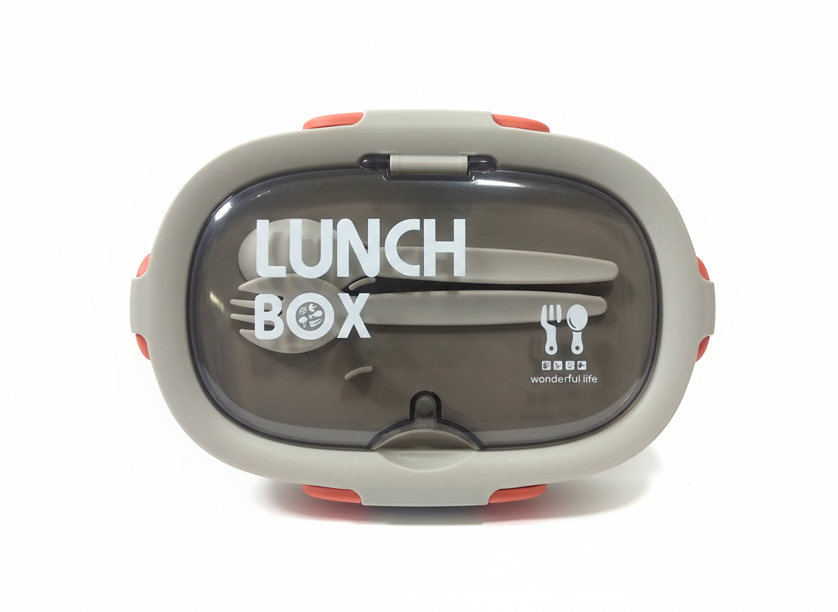 Plastic Lunch Box with Cutlery Set