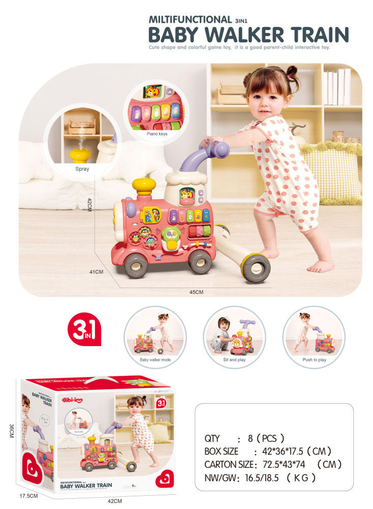 Multifunctional Ride-On Train Activity Walker