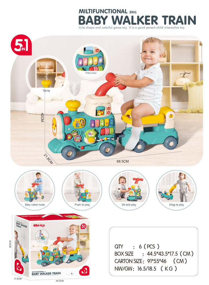 Multifunctional Ride-On Train Activity Walker