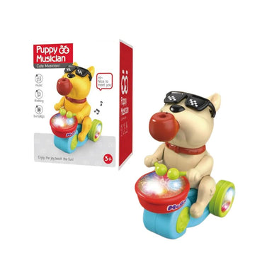 Light Music Spray Dancing Dog – Electronic Musician Pet Dog Toy with Drum Play & Colorful Lights