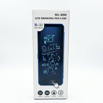 Hello LCD drawing writing tablet packaging box with usage instructions
