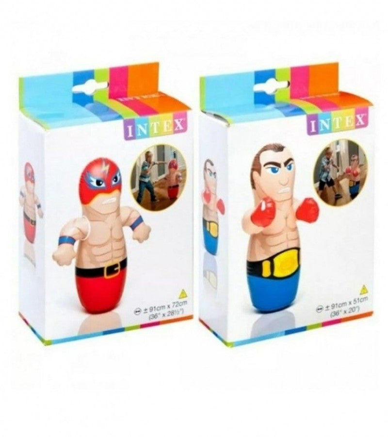 INTEX 3D bop bag boxer and wrestler retail packaging boxes