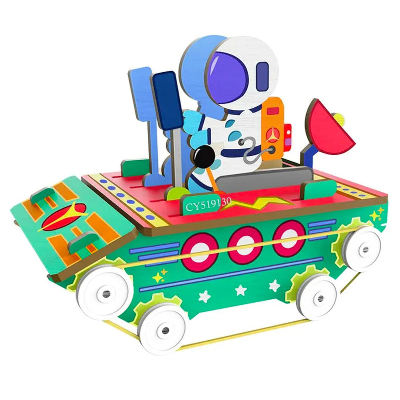 6-in-1 Wooden Space Robot Building Kit DIY Educational Toy