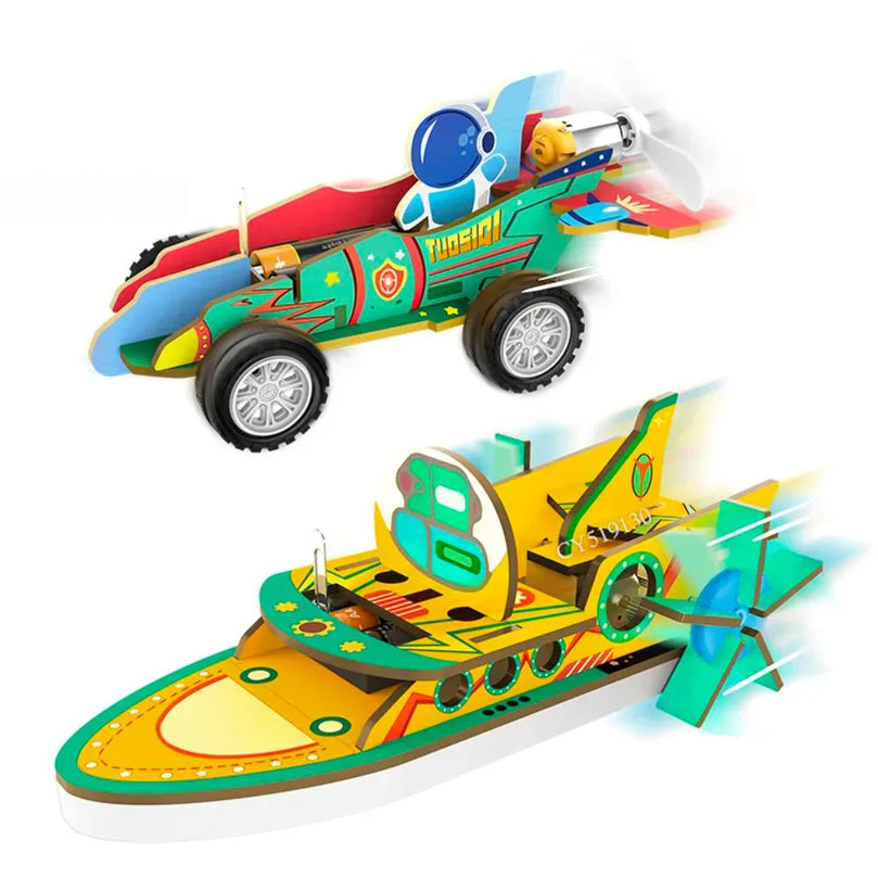 6-in-1 Wooden Space Robot Building Kit DIY Educational Toy