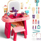 Kids Dressing Table with LED Light & Touch Sensor