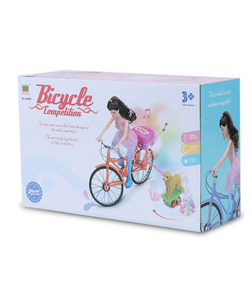 Electric Bicycle Doll With Light And Sound Doll With Cycle