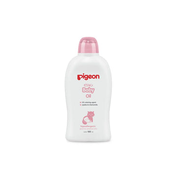 Pigeon hypoallergenic baby oil bottle with jojoba and chamomile 100ml