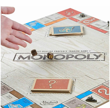 Hasbro Monopoly Rustic Wood Series Wooden Board Game