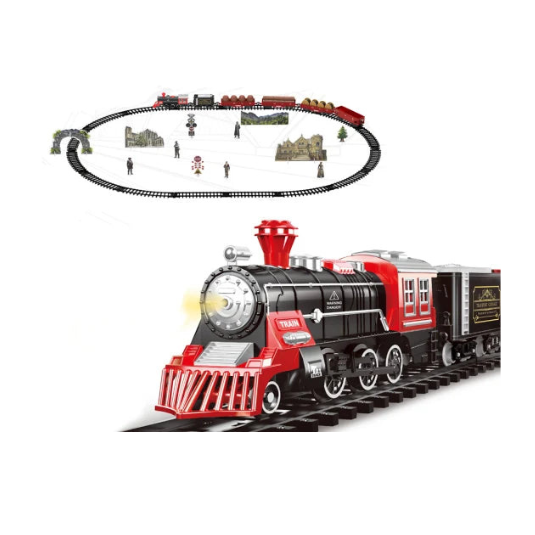 Battery Operated Electric Metal Train Set With Spray
