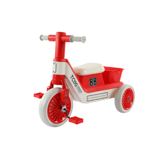 Children Tricycle Push Bike With Basket, With Music and Light