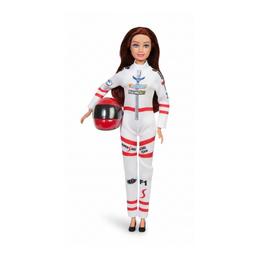 Defa - Lucy Racer Doll with Red Helmet