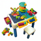 Kids’ Multi-Functional Building Blocks Activity Table Set – 2-in-1 Play Table with Storage, Marble Track & Building Blocks