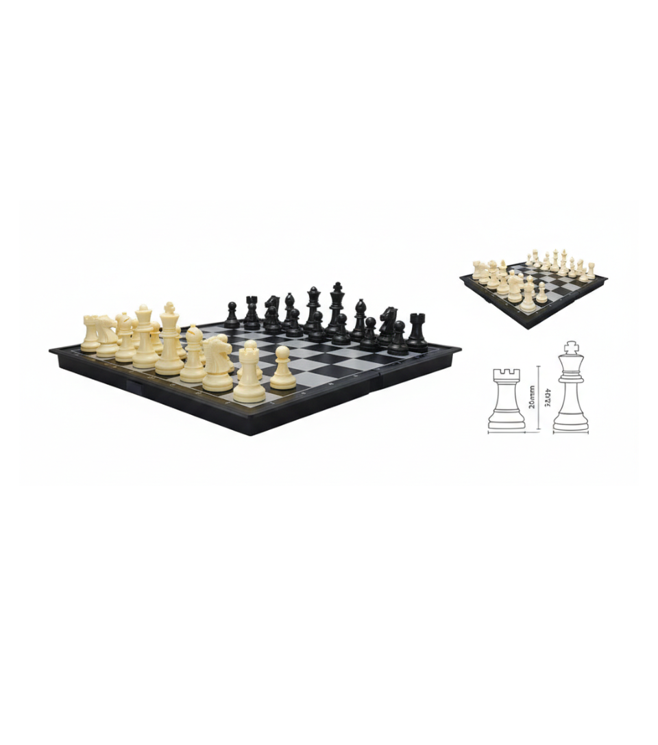 Magnetic Chess Set - 12.5 inch Foldable Board for Ages 6+