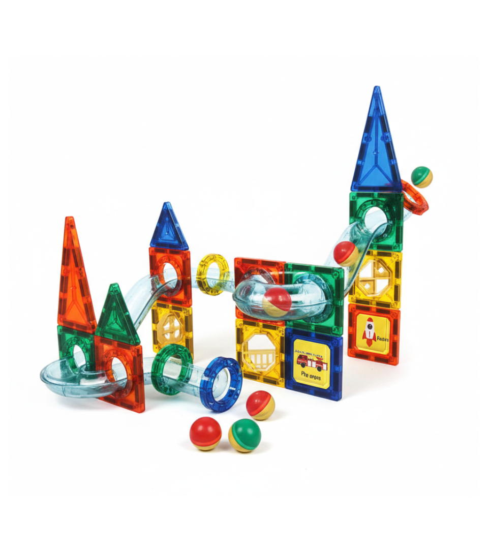 Picasso Tiles DreambuilderToy 40 PCS Magnetic Tiles Building