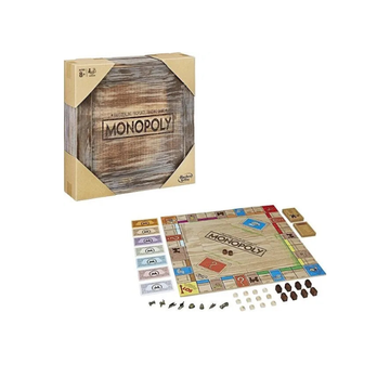 Hasbro Monopoly Rustic Wood Series Wooden Board Game