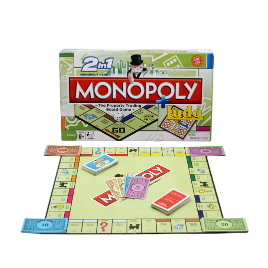 2-in-1 Monopoly and Ludo Board Game