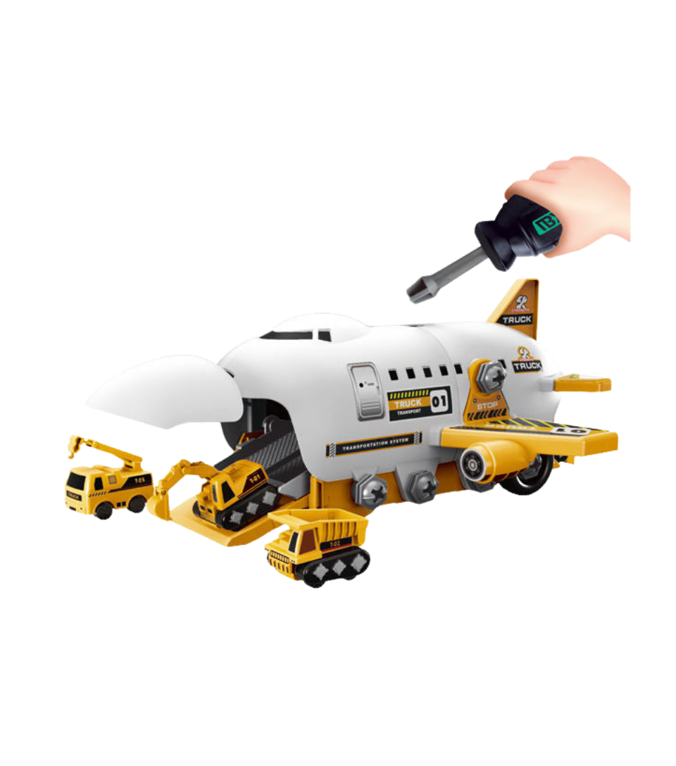 DIY Disassemble Puzzle Aircraft & Fire Engine Car Toy