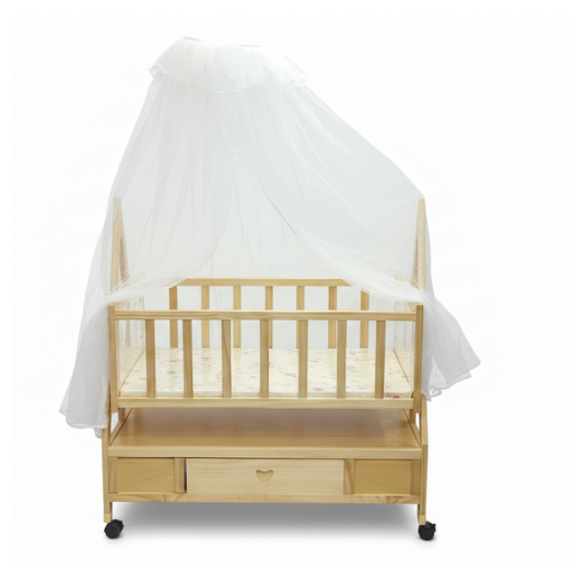 High Quality Baby Wooden Cot Swing with Net