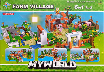 My World Farm Village Building Blocks 6 in 1 – 1006 Pieces