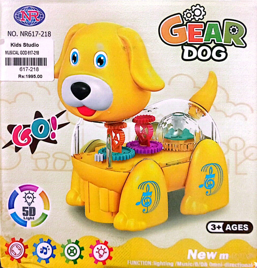 Battery Operated Dog Toy with Light and Music