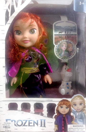 Frozen II Singing Anna Doll with Microphone & Olaf Figure