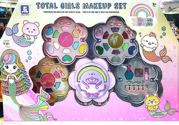 Total Girls Makeup Set with Glitter and Accessories