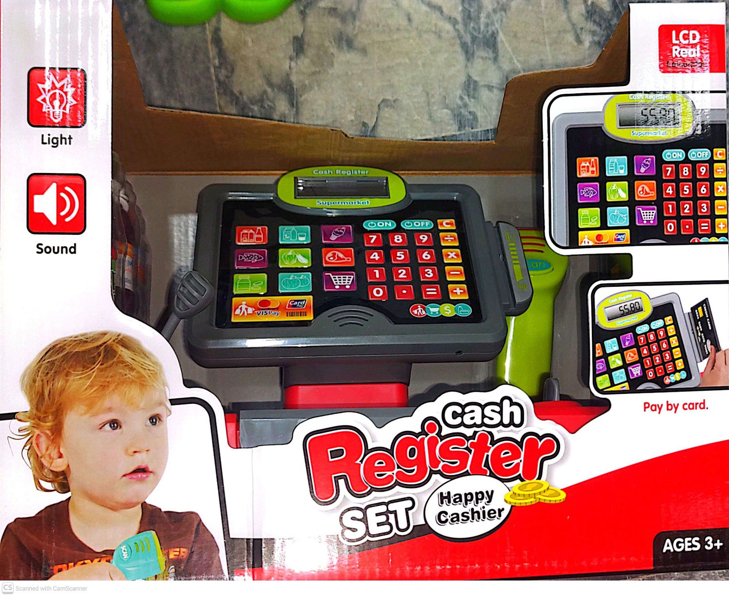 Cash register with accessories for children