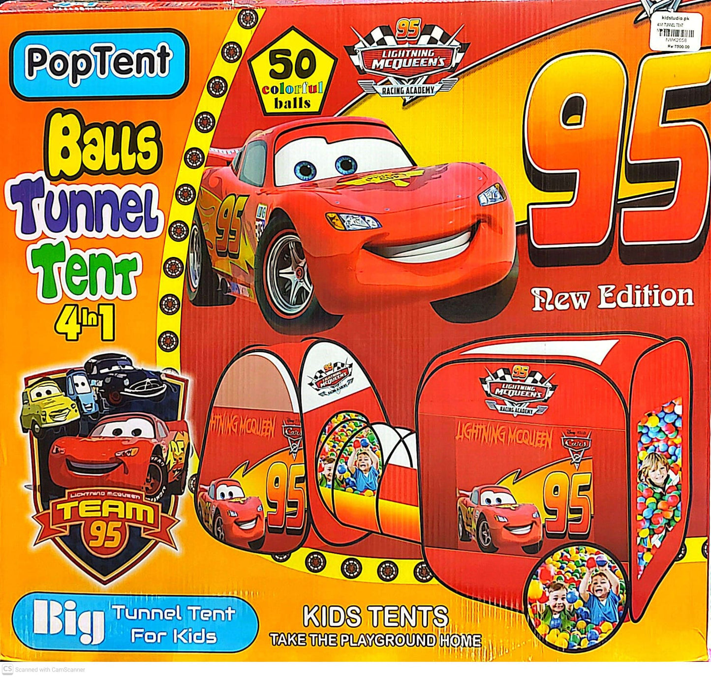 Play Tent with Tunnel Mcqueen Car