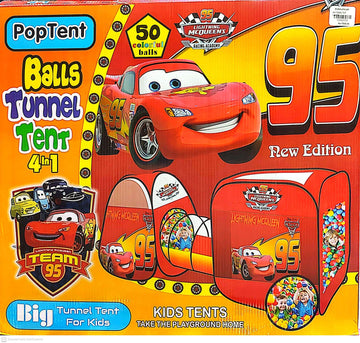 Play Tent with Tunnel Mcqueen Car