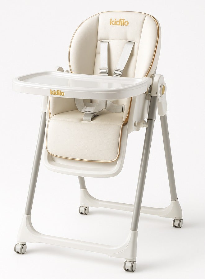 Kiddilo Quality Foldable Baby High Chair - Multifunctional and Portable